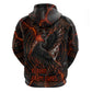 Bennu Hoodie Ancient Egyptian Lava Crack Texture, Phoenix Firebird and Reborn from Chaos - African Pride
