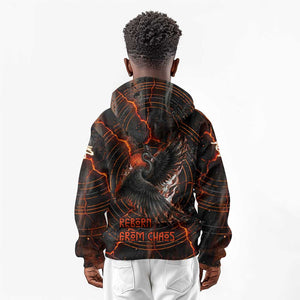 Bennu Kid Hoodie Ancient Egyptian Lava Crack Texture, Phoenix Firebird and Reborn from Chaos - African Pride