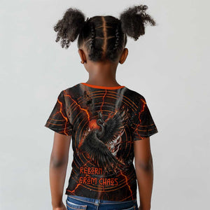 Bennu Kid T shirt Ancient Egyptian Lava Crack Texture, Phoenix Firebird and Reborn from Chaos - African Pride