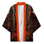 Bennu Kimono Ancient Egyptian Lava Crack Texture, Phoenix Firebird and Reborn from Chaos - African Pride