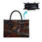 Bennu Leather Bag Ancient Egyptian Lava Crack Texture, Phoenix Firebird and Reborn from Chaos - African Pride