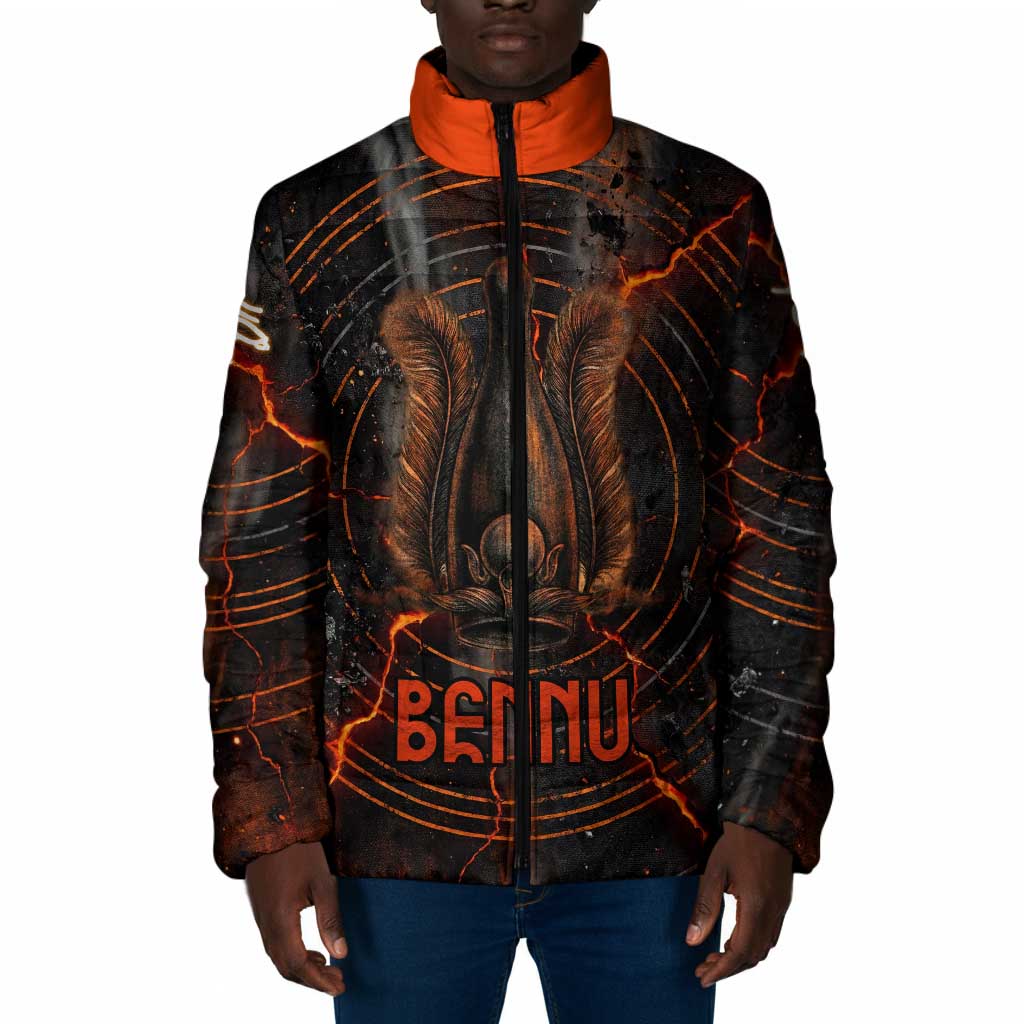Bennu Padded Jacket Ancient Egyptian Lava Crack Texture, Phoenix Firebird and Reborn from Chaos - African Pride
