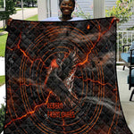 Bennu Quilt Ancient Egyptian Lava Crack Texture, Phoenix Firebird and Reborn from Chaos - African Pride
