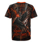 Bennu Rugby Jersey Ancient Egyptian Lava Crack Texture, Phoenix Firebird and Reborn from Chaos - African Pride