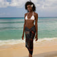 Bennu Sarong Ancient Egyptian Lava Crack Texture, Phoenix Firebird and Reborn from Chaos - African Pride