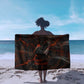 Bennu Sarong Ancient Egyptian Lava Crack Texture, Phoenix Firebird and Reborn from Chaos - African Pride