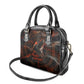 Bennu Shoulder Handbag Ancient Egyptian Lava Crack Texture, Phoenix Firebird and Reborn from Chaos - African Pride
