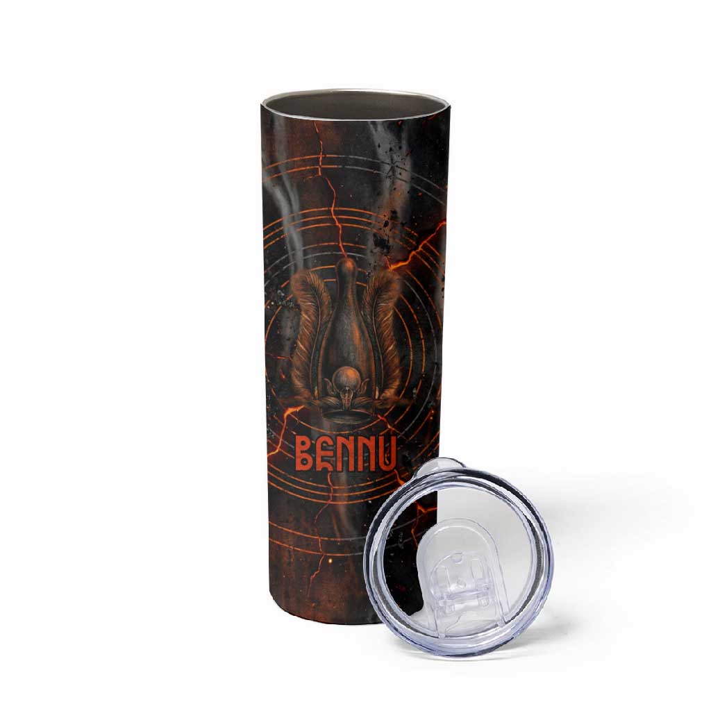 Bennu Skinny Tumbler Ancient Egyptian Lava Crack Texture, Phoenix Firebird and Reborn from Chaos - African Pride