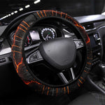 Bennu Steering Wheel Cover Ancient Egyptian Lava Crack Texture, Phoenix Firebird and Reborn from Chaos - African Pride