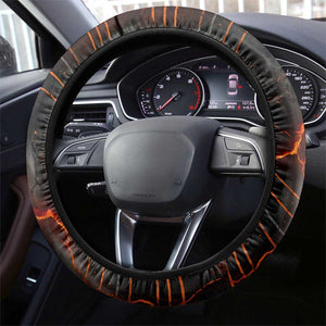 Bennu Steering Wheel Cover Ancient Egyptian Lava Crack Texture, Phoenix Firebird and Reborn from Chaos - African Pride