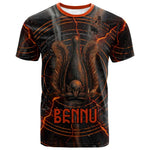 Bennu T shirt Ancient Egyptian Lava Crack Texture, Phoenix Firebird and Reborn from Chaos - African Pride