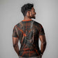 Bennu T shirt Ancient Egyptian Lava Crack Texture, Phoenix Firebird and Reborn from Chaos - African Pride