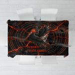 Bennu Tablecloth Ancient Egyptian Lava Crack Texture, Phoenix Firebird and Reborn from Chaos - African Pride
