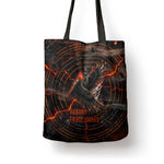 Bennu Tote Bag Ancient Egyptian Lava Crack Texture, Phoenix Firebird and Reborn from Chaos - African Pride