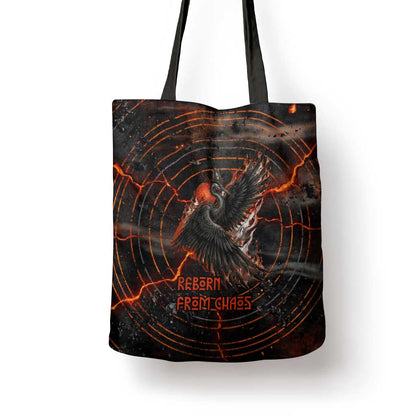 Bennu Tote Bag Ancient Egyptian Lava Crack Texture, Phoenix Firebird and Reborn from Chaos - African Pride
