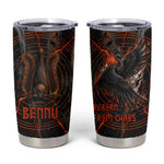 Bennu Tumbler Cup Ancient Egyptian Lava Crack Texture, Phoenix Firebird and Reborn from Chaos - African Pride