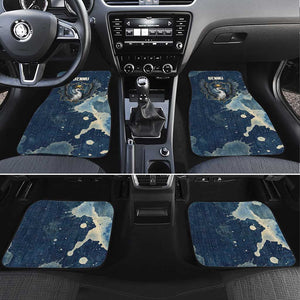 Bennu Ancient Egyptian Car Mats with Deep Blue Ink Wash, Winged Bennu Bird and Soul of Ra - African Pride