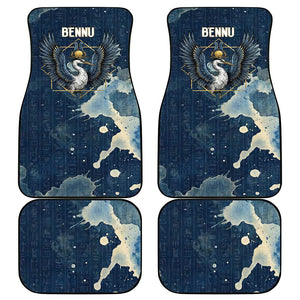 Bennu Ancient Egyptian Car Mats with Deep Blue Ink Wash, Winged Bennu Bird and Soul of Ra - African Pride