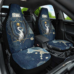 Bennu Ancient Egyptian Car Seat Cover with Deep Blue Ink Wash, Winged Bennu Bird and Soul of Ra - African Pride