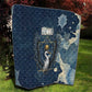 Bennu Ancient Egyptian Quilt with Deep Blue Ink Wash, Winged Bennu Bird and Soul of Ra - African Pride