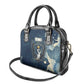 Bennu Ancient Egyptian Shoulder Handbag with Deep Blue Ink Wash, Winged Bennu Bird and Soul of Ra - African Pride