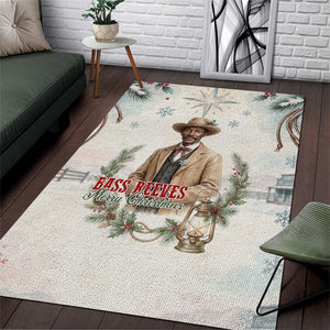 Bass Reeves Christmas Area Rug Old West Deputy Lawman Pine Branch Winter Holiday