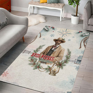 Bass Reeves Christmas Area Rug Old West Deputy Lawman Pine Branch Winter Holiday