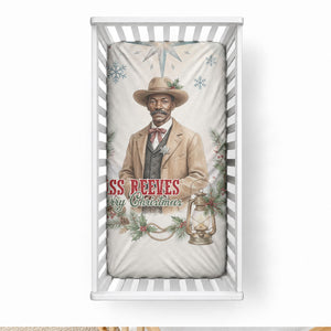 Bass Reeves Christmas Baby Bed Cover Old West Deputy Lawman Pine Branch Winter Holiday