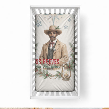Bass Reeves Christmas Baby Bed Cover Old West Deputy Lawman Pine Branch Winter Holiday