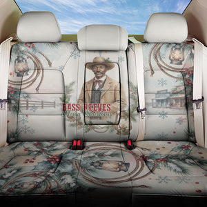 Bass Reeves Christmas Back Car Seat Cover Old West Deputy Lawman Pine Branch Winter Holiday