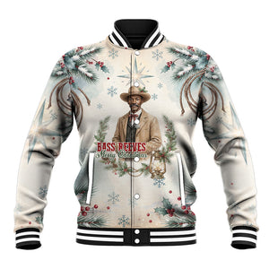 Bass Reeves Christmas Baseball Jacket Old West Deputy Lawman Pine Branch Winter Holiday
