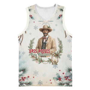 Bass Reeves Christmas Basketball Jersey Old West Deputy Lawman Pine Branch Winter Holiday