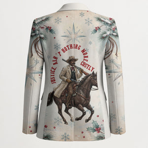 Bass Reeves Christmas Blazer Old West Deputy Lawman Pine Branch Winter Holiday