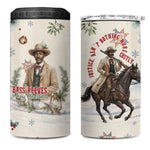 Bass Reeves Christmas 4 in 1 Can Cooler Tumbler Old West Deputy Lawman Pine Branch Winter Holiday