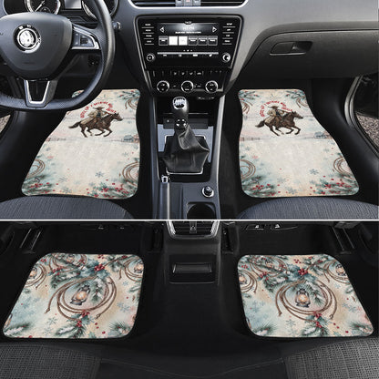 Bass Reeves Christmas Car Mats Old West Deputy Lawman Pine Branch Winter Holiday