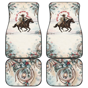 Bass Reeves Christmas Car Mats Old West Deputy Lawman Pine Branch Winter Holiday