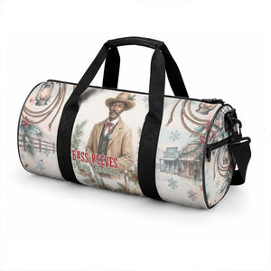 Bass Reeves Christmas Duffle Bag Old West Deputy Lawman Pine Branch Winter Holiday