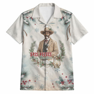 Bass Reeves Christmas Hawaiian Shirt Old West Deputy Lawman Pine Branch Winter Holiday