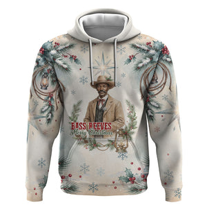 Bass Reeves Christmas Hoodie Old West Deputy Lawman Pine Branch Winter Holiday