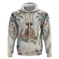 Bass Reeves Christmas Hoodie Old West Deputy Lawman Pine Branch Winter Holiday