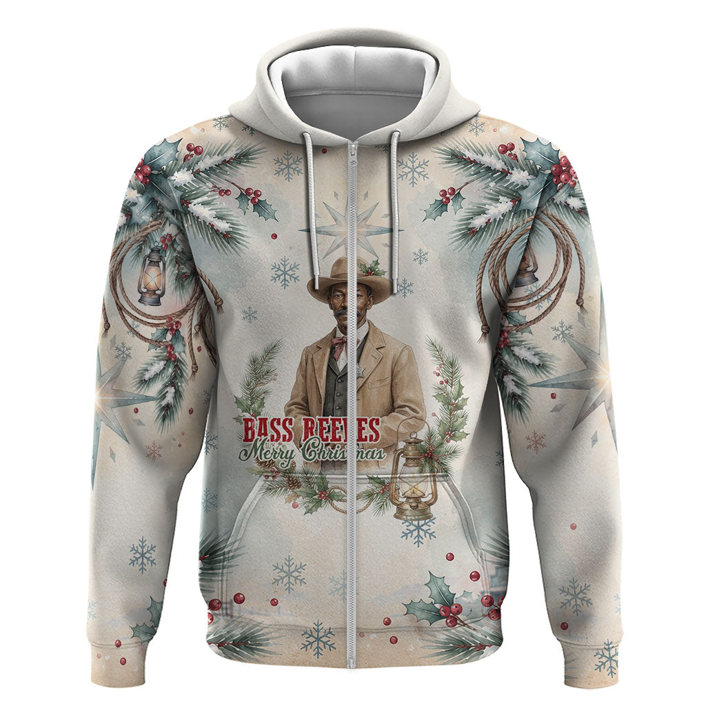 Bass Reeves Christmas Hoodie Old West Deputy Lawman Pine Branch Winter Holiday