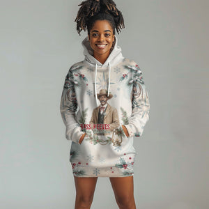Bass Reeves Christmas Hoodie Dress Old West Deputy Lawman Pine Branch Winter Holiday