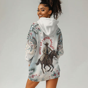 Bass Reeves Christmas Hoodie Dress Old West Deputy Lawman Pine Branch Winter Holiday