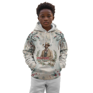 Bass Reeves Christmas Kid Hoodie Old West Deputy Lawman Pine Branch Winter Holiday