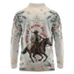 Bass Reeves Christmas Long Sleeve Polo Shirt Old West Deputy Lawman Pine Branch Winter Holiday