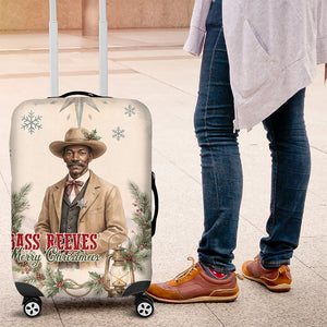 Bass Reeves Christmas Luggage Cover Old West Deputy Lawman Pine Branch Winter Holiday