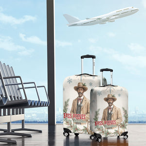 Bass Reeves Christmas Luggage Cover Old West Deputy Lawman Pine Branch Winter Holiday
