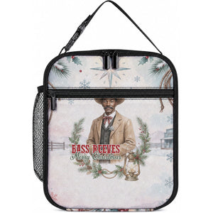 Bass Reeves Christmas Lunch Bag Old West Deputy Lawman Pine Branch Winter Holiday