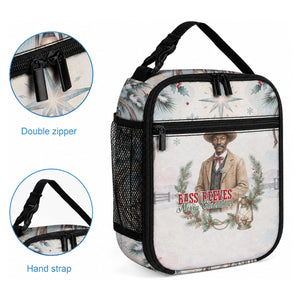 Bass Reeves Christmas Lunch Bag Old West Deputy Lawman Pine Branch Winter Holiday