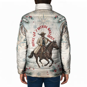 Bass Reeves Christmas Padded Jacket Old West Deputy Lawman Pine Branch Winter Holiday